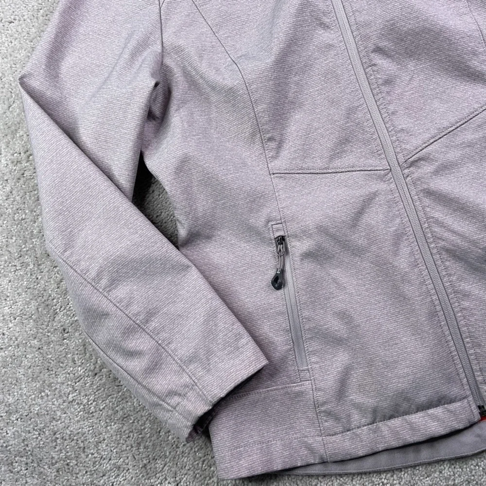 Gerry Jacket Womens Medium Grey Soft‎ Shell Full Zip Lined Hooded Outdoors